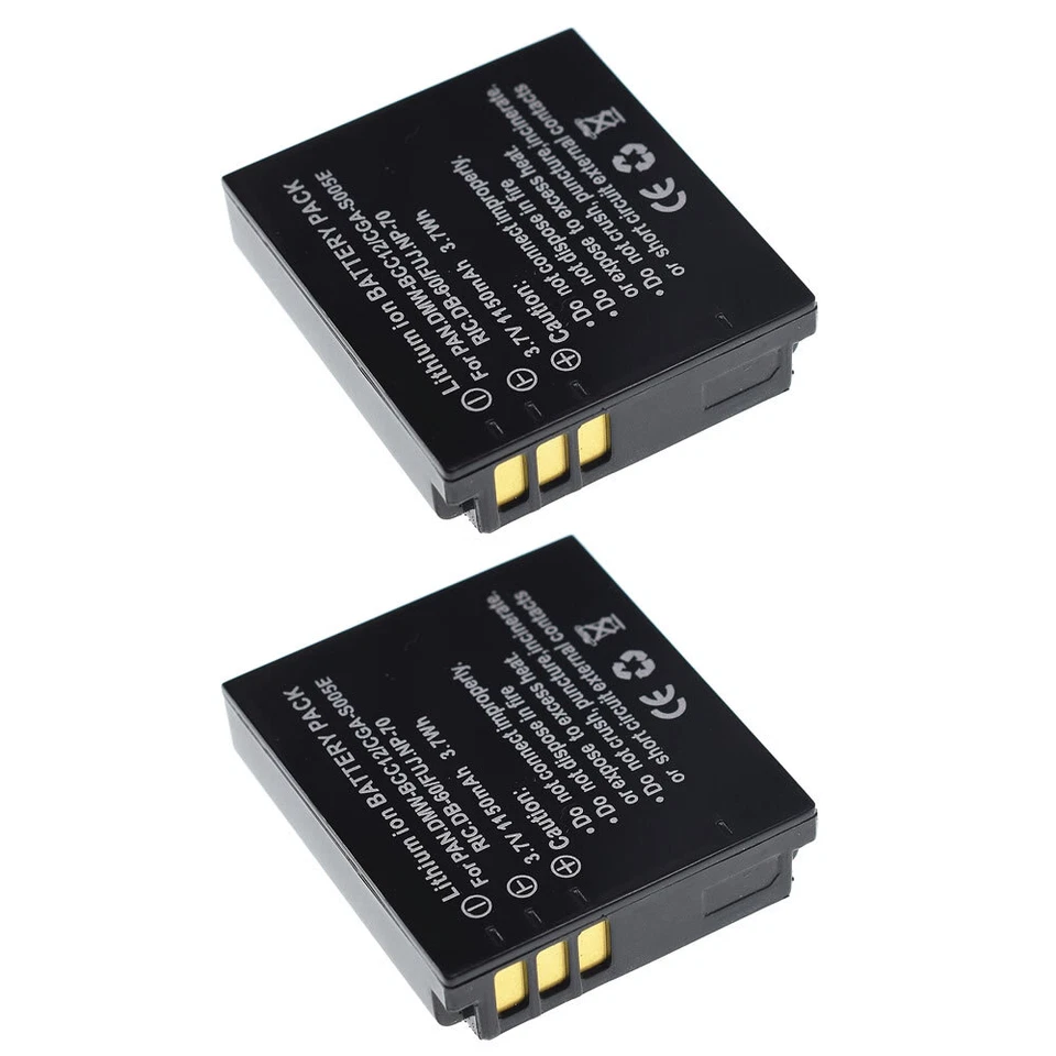 2x Li-ion DB-65 Battery + USB Charger for RICOH GR II GX100 GX200 WG-M1 GRII GR - Image 2 of 4