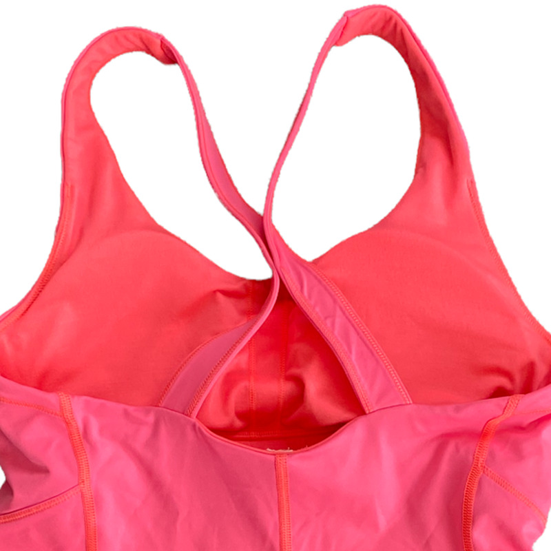 EUC  Lululemon watermelon pink athletic bra top t… - image 3