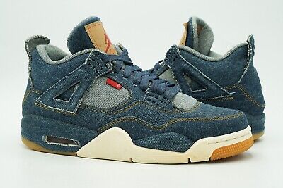 AIR JORDAN 4 IV RETRO USED SIZE 8 LEVI'S DENIM SAIL GAME RED AIR JORDAN 4 IV RETRO USED SIZE 8 LEVI'S DENIM SAIL GAME RED