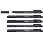 5 x Stabilo Fasermaler pointMax Filzstifte Permanentmarker  0,8 mm schwarz