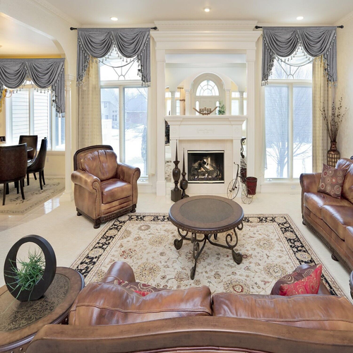 Waterfall Valances for Windows Valance Curtains with Tassels Luxury Chenille ...