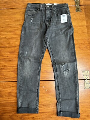 NWT DENIZEN  Levi's  Boy's Taper Jeans Gamer Wash Tapered Leg Slim Fit 14 Slim