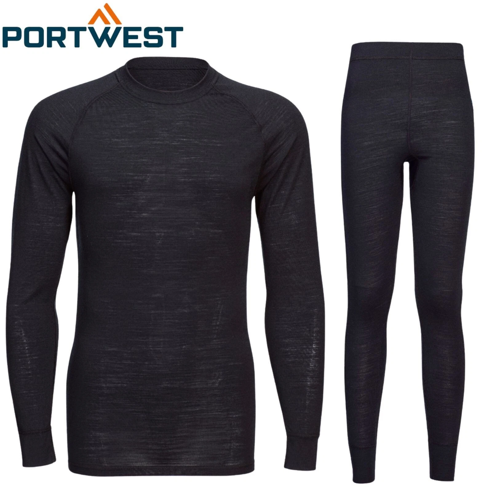 Portwest Merino Wool Crewneck Baselayer Legging Trousers Thermal Layer Comfort