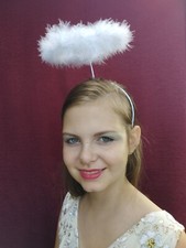 White Angel Halo for Halloween, photo proops, mystic headband for party