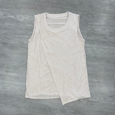 Lululemon Women s 10 ? To Class Tee Heathered Dune Top Loose Shirt Yoga Workout