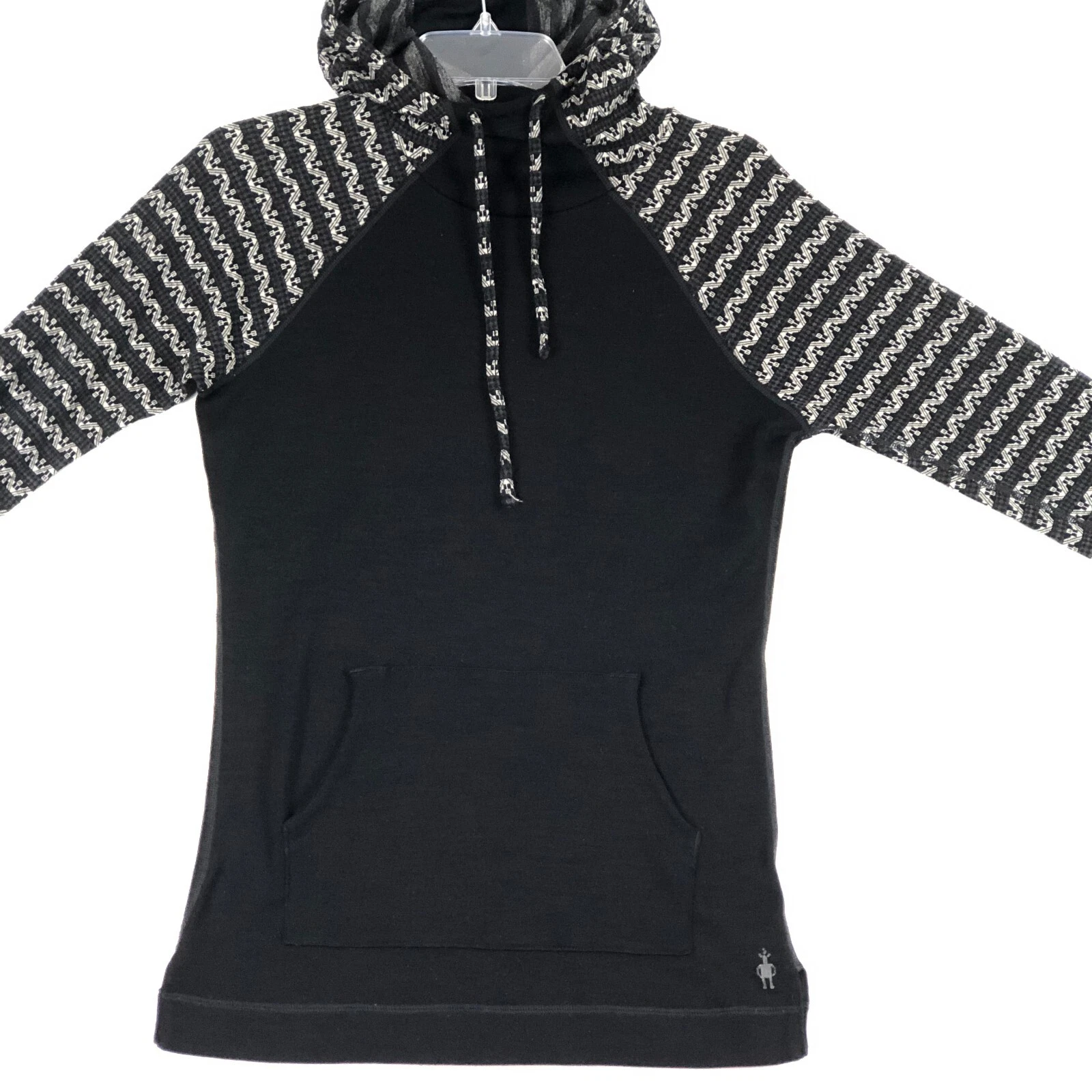 smartwool merino wool 250 drape neck lightweight geometric hoodie