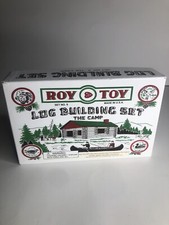 Roy Toy Log Building Set The Camp Complete Set No. 9 Wooden USA Made