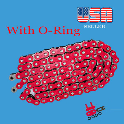 Chain 520 x 120 Red Color with O-ring Fit:Husqvarna, Kawasaki , KTM ,Suzuki