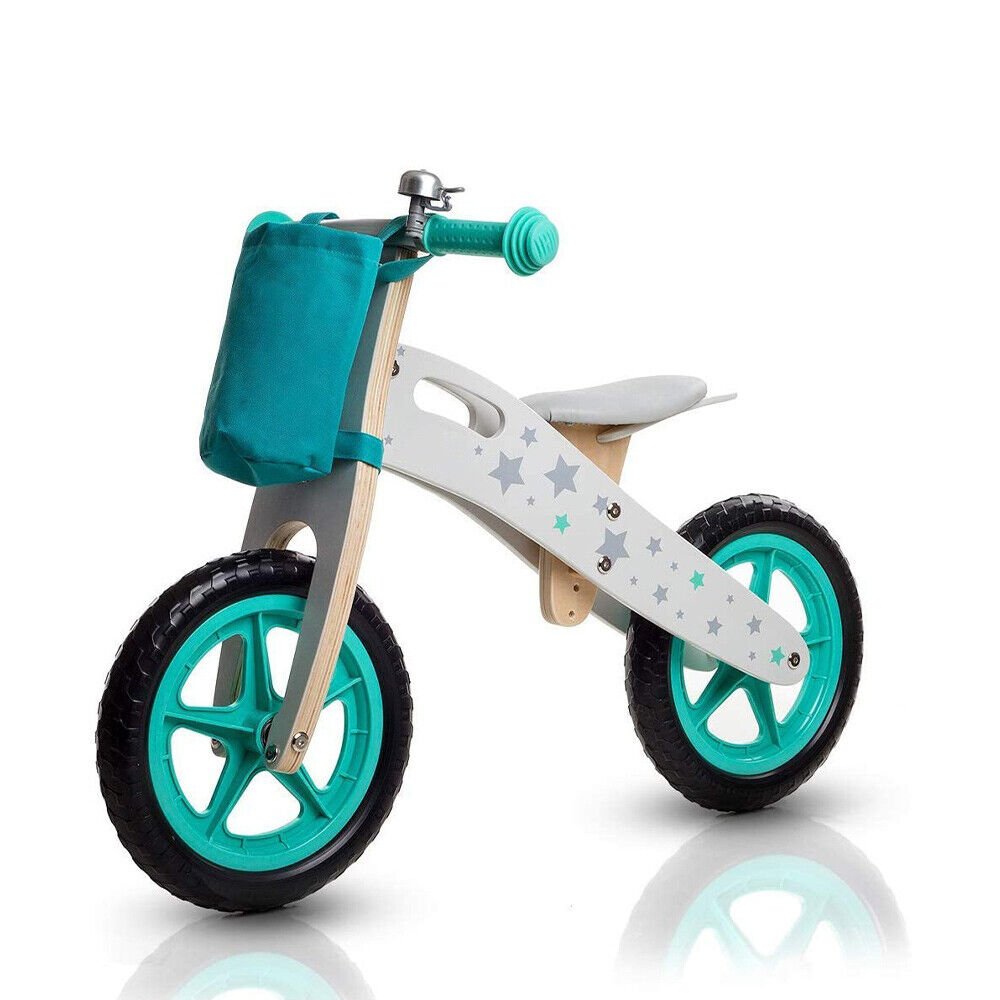 Bicicleta infantil balance bike sin pedales de madera con cesta Balance Ride
