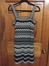 NWT Missoni for Target Zigzag Chevron Sweater Dress Black White S Small