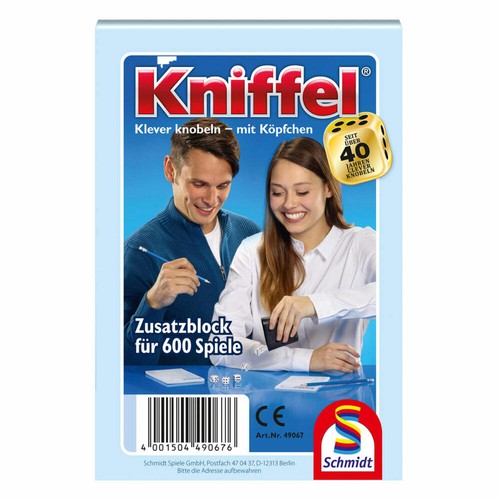 Schmidt Spiele Kniffelblock 5er Set Zusatzblock Familienspiel Spiel 5x600 Spiele - Bild 2 von 2