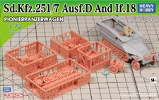 Heavy Hobby Sdkfz.251D/7 Half-track armored vehicle And If.18 Infantry Trailer