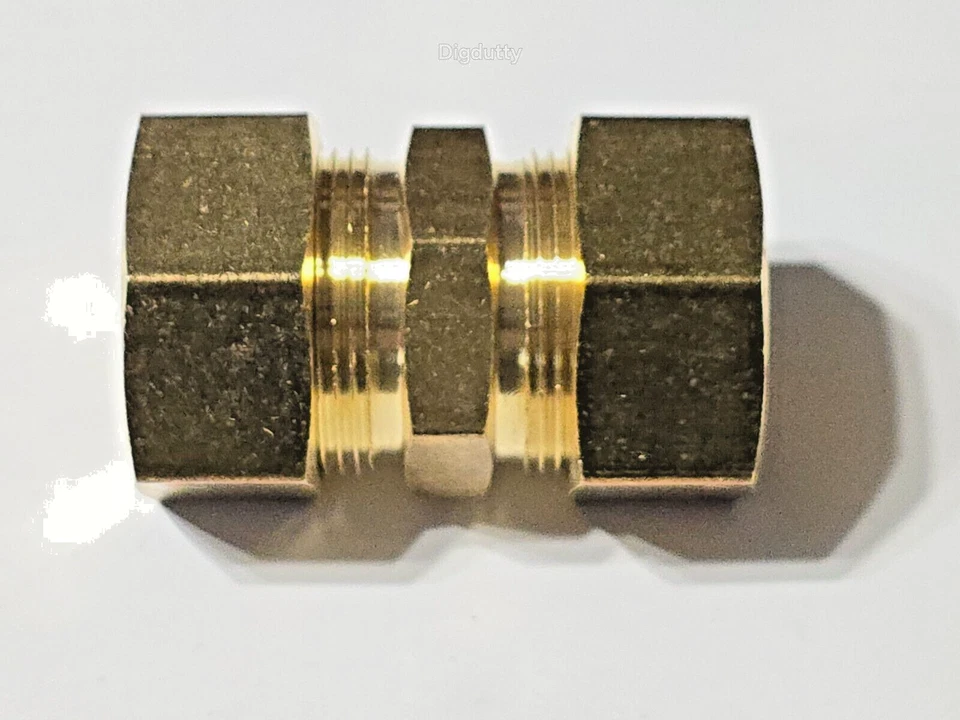 1 in. x 1 in. Tube OD - STRAIGHT UNION - Brass Compression Fitting 1" x 1" - NEW - Image 3 of 4