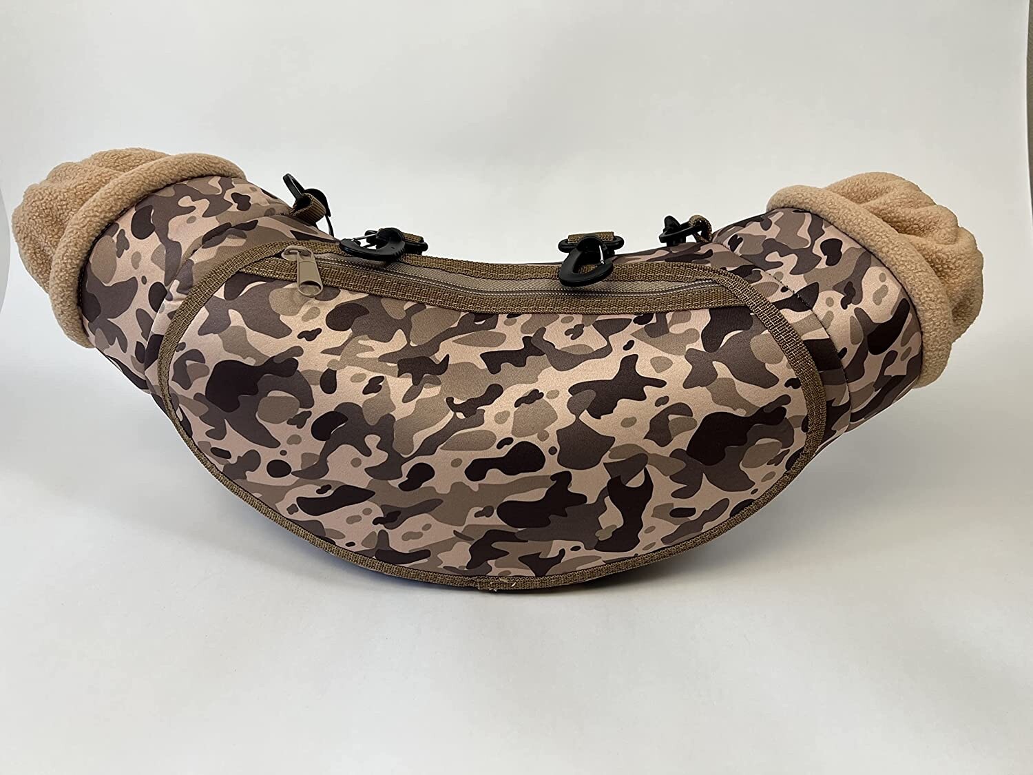 Hand Warmer Muff Camouflage Neoprene Shell, Fleece Lined, Waterproof & Windproof