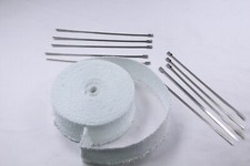 2 Rolls 2x32 Exhaust Pipe Insulation Thermal Heat Wrap Motorcycle Header White
