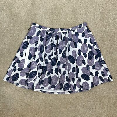 Susana Monaco NWT Eclipse Mini Skirt Lined Dot White Purple Stretch Women Size 4