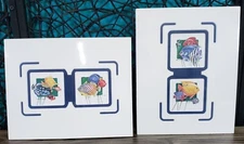 VTG 1993 PAUL BRENT MATTED 8" X 10" PRINTS SET OF 2 CLOWN TRIGGER ANGEL FISH