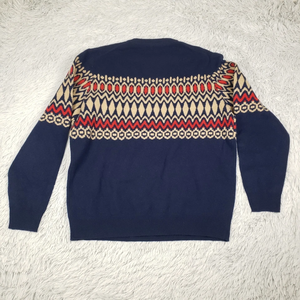 NEW Vineyard Vines Fairisle Sweater Men's L Nautical Navy Heritage Merino Wool - Image 2 of 4