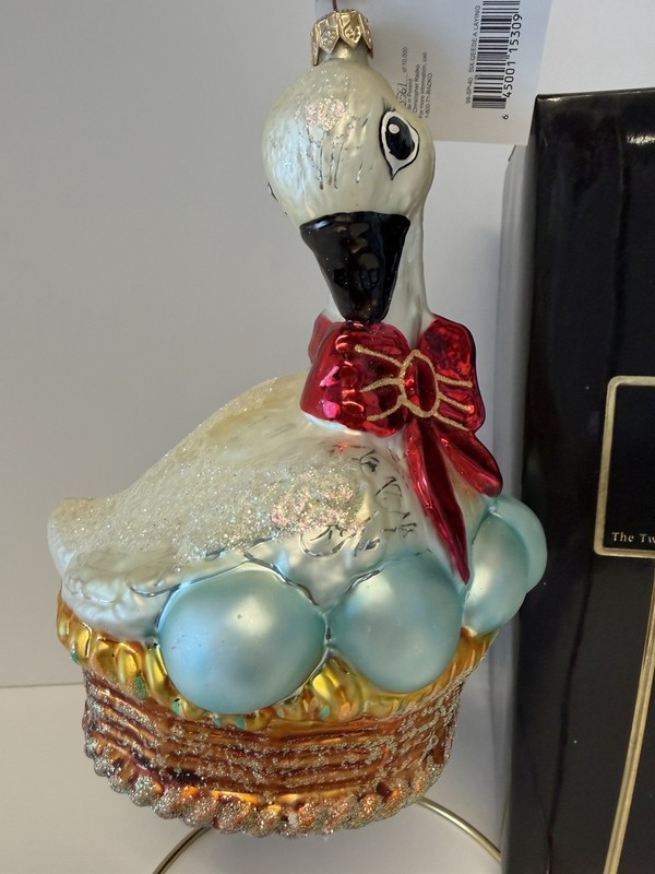 Christopher Radko 12 Days of Christmas Ornament Six Geese a Laying 1998 Limited