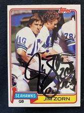 1981 Topps -Hard-Signed On-Card Autograph-Jim Zorn #125