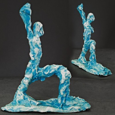 Sculpture ceramic plastic art Hamlet unique Prof em Andreas Loeschner-Gornau