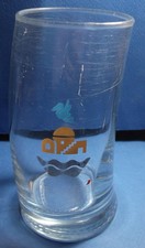 NESTLE NESCAFE COFFEE GREECE ADVERTISIGN GLASS GREEK ISLAND MODERN DESIGN USED !