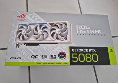 ASUS GeForce RTX 5080 ROG ASTRAL GAMING OC WHITE, Grafikkarte, weiß