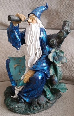 Vintage Merlin Wizard Statue 12'' Large Figurine 