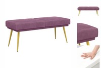 Doppellagige Bank Lila 120X45X46 Cm Samt