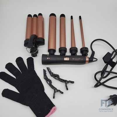 BESTOPE MIX Welleneisen Set 5 in 1, Lockenstab mit Verschiedenen Aufs... MS-C233