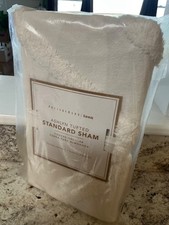 Pottery Barn Teen Ashlyn Tufted Cotton Sham ivory NIP 26 x 20