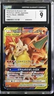 2019 Pokémon JPN Remix Bout Charizard & Braxien GX - 008/064 Tag Team CGC 9 MINT