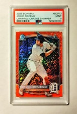 Josue Briceno PSA 9 2025 1st Bowman Chrome #BCP-13 ORANGE Shim REFRACTOR /25 z4