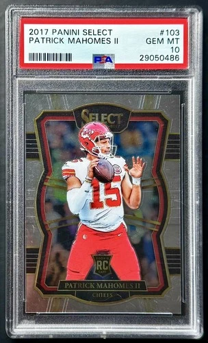 2017 Panini Select PATRICK MAHOMES II #103 Rookie RC PSA 10 Gem Mint! Chiefs