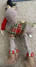 Christmas Country Moose Plush Stuffed Animal 18" Free Standing
