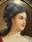 Vintage Victorian Oval Framed Portrait W 24k Gold Plated A.M.W. Frame 5.5” X 4” — photo 3