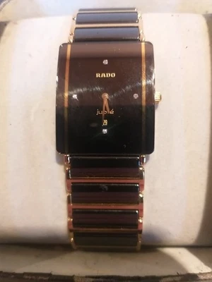 Rado Diastar Quartz Watch - Model 106.0282.3 - Black and Gold - Diamonds - Mint  - Bild 1 von 4
