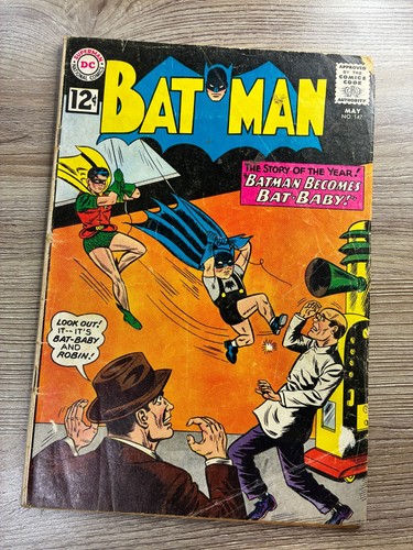 Batman Issue 147 Batman #147 Nice Unrestored Silver Age Superhero Vintage DC Comic 1962 ...