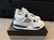 Air Jordan 4 Retro GS Size 7Y Off White/Military Blue, HF4281-141