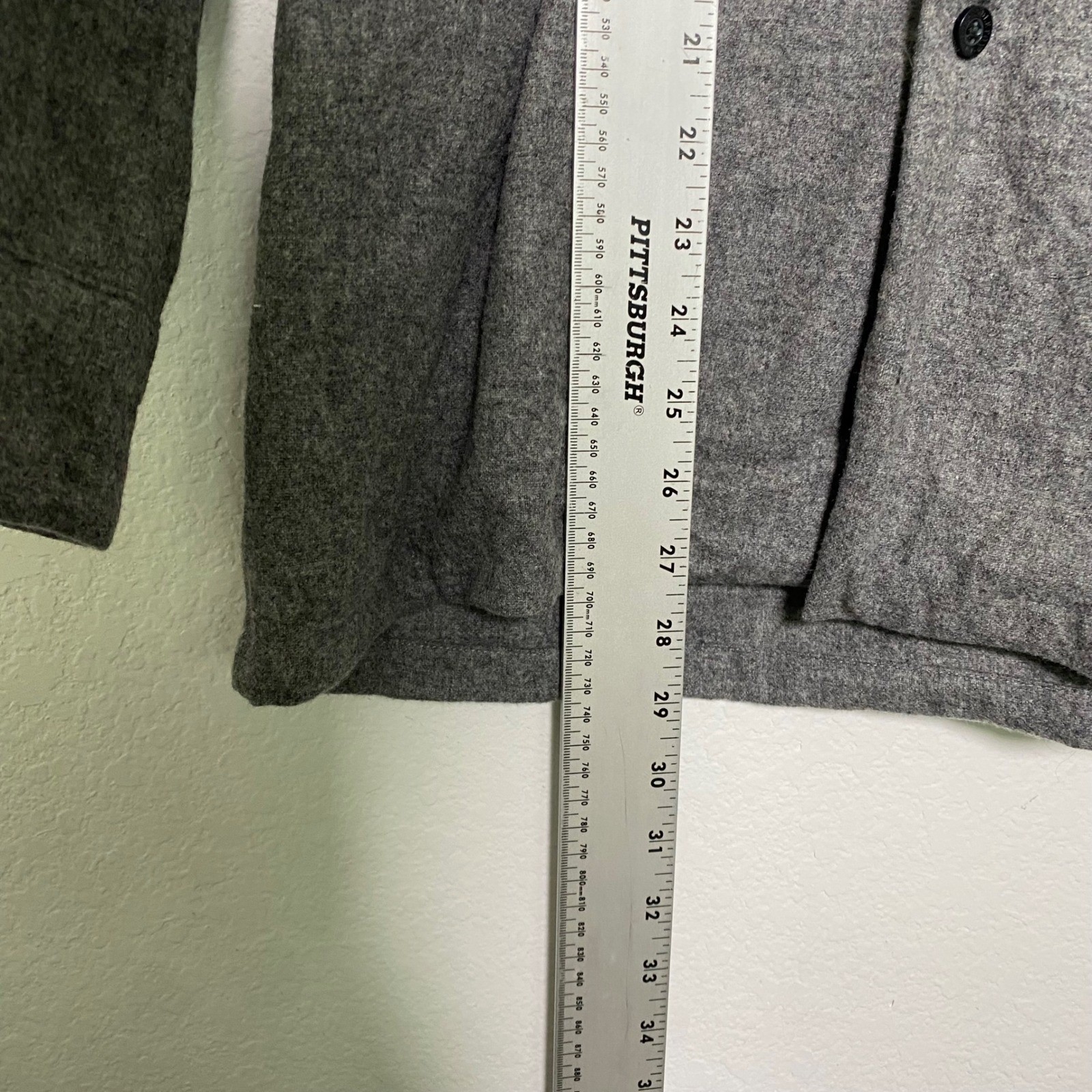 Pendleton Mens Medium Gray 100% Wool Button Up Sh… - image 5