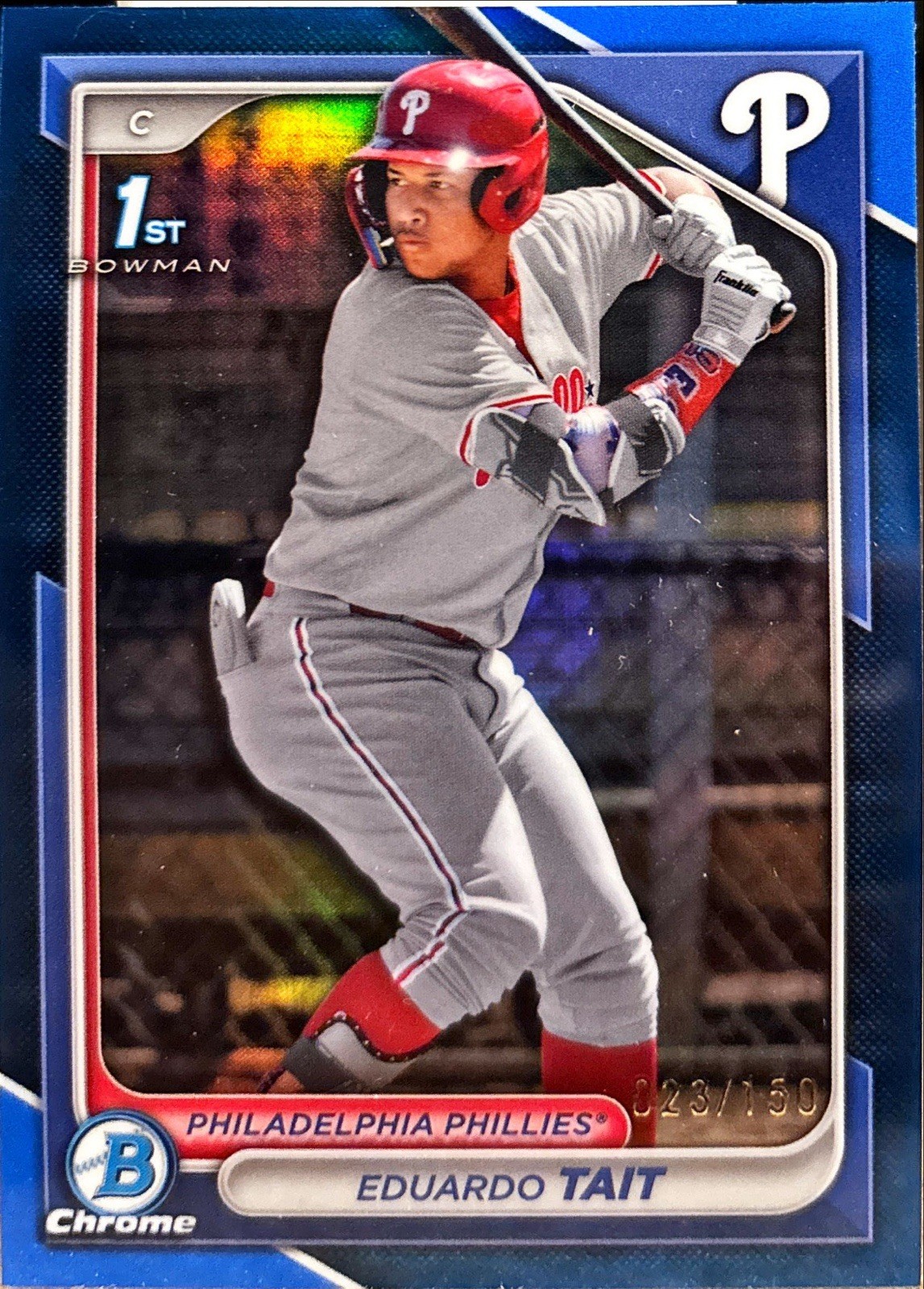 2024 Bowman Chrome - Prospects Eduardo Tait #BCP-164 Blue Refractor /150 (RC)