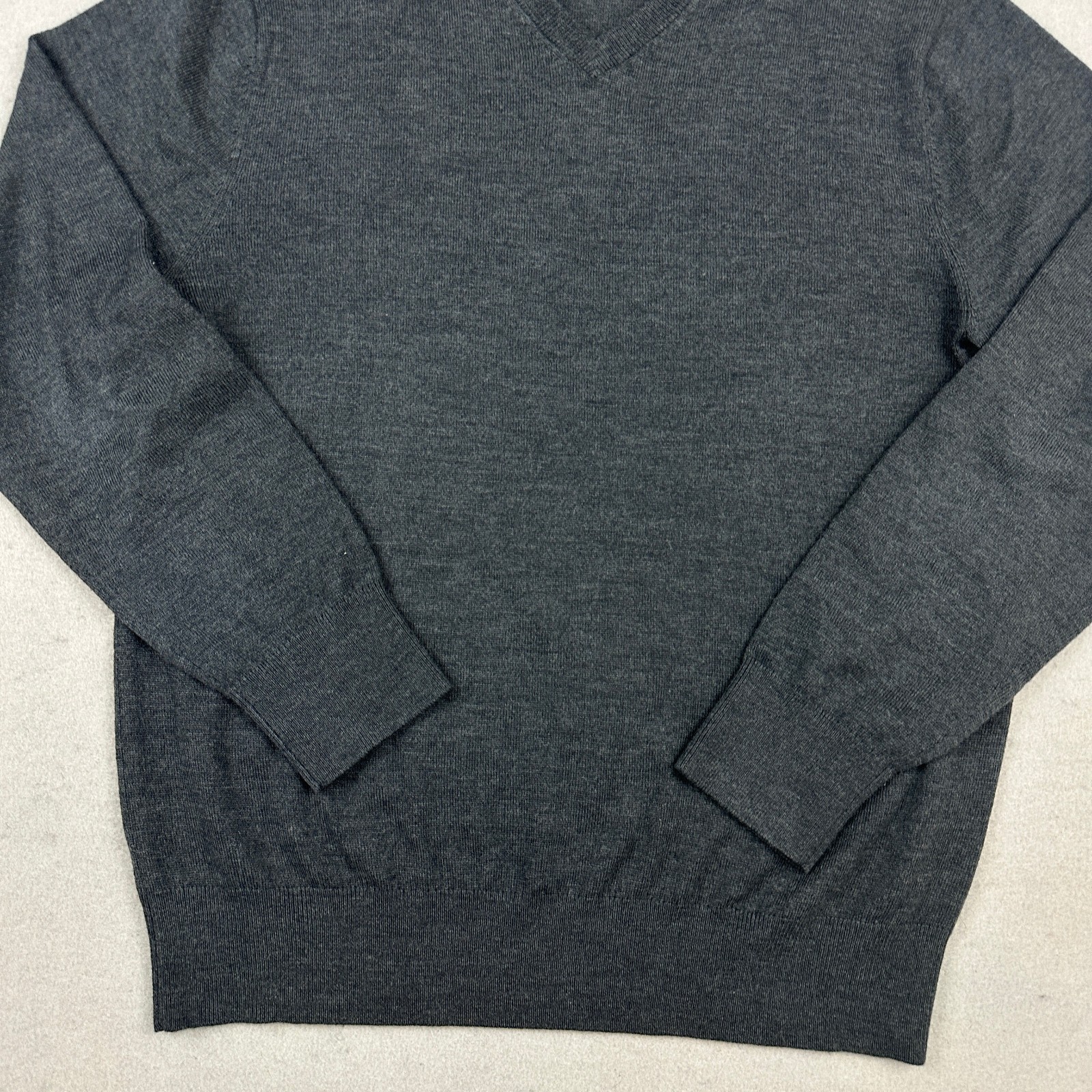 Bonobos Sweater Men Large Gray Solid Slim Fit Cre… - image 3