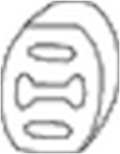 BOSAL Aupuff Gummi Abgasanlage Halter 255-022