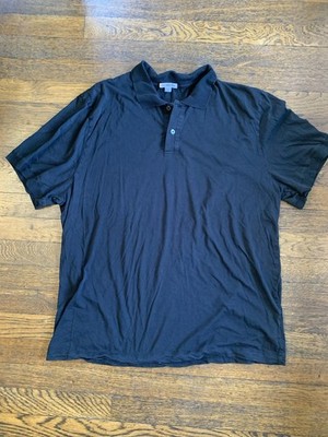 Standard James Perse Japan Cotton Cashmere Blend Polo Shirt Mens sz 4 Black