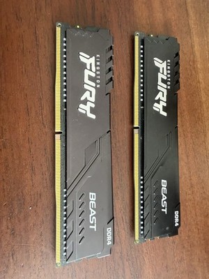 Kingston FURY Beast 16GB, 2x8GB DDR4-3200 CL16 288-Pin DIMM SDRAM (KF432C16BB/8)