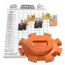 Mexican Train Dominoes Accessories - with 6.5" Mexican Train Hub Centerpiece,...