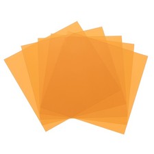 5 Pcs Color Correction Gel Light Filter Film 3.9x3.9 Inch, Orange