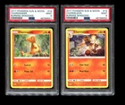 Charmander 18/147 & Charmeleon 19/147 Set PSA 9 Burning Shadows Pokemon Card