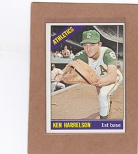 1966 O PEE CHEE BASEBALL KEN HARRELSON #55 A'S EX+ *A48776