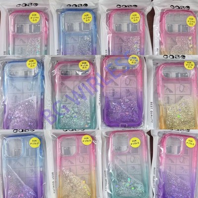 For iPhone 17 Pro Max/17 AIR/17/16 ALL Quicksand Liquid Glitter Defender Case